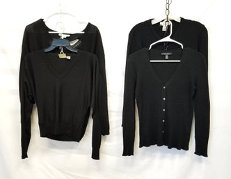 Women's Various Size & Style Black Sweaters: Banana Republic, Joan's Of New York, BCBG Sizes: P/s/m