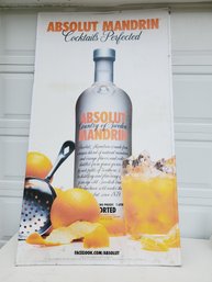 Oversized Bar Liquor Store Absolut Mandarin Corrugated Plastic Sign