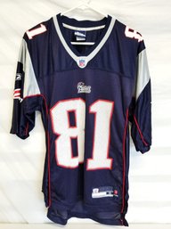 Men's Authentic New England Patriots #81 Randy Moss NFL Retired Player Jersey Size S