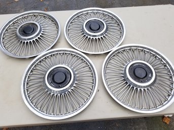 Set Of Four 1964-1966 Mustang 14' Wire Type Wheel Cover Original Hubcaps