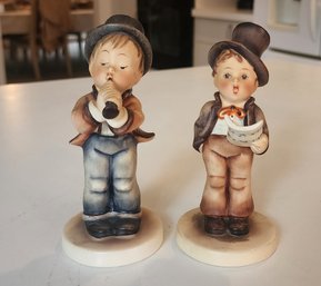 2  Hummel Figurines ~ Serenade Boy & Street Singer ~ TMK2