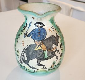 1 Of 2 Vintage Santa Fe Puente Restaurante Madrid Spain Majolica Art Pottery Pitcher