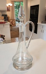 Mid Century Polish Krosno Co Etched Glass Genie Decanter