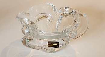 Vintage Mid Century Glass Biomorphic Shaped Bowl ~ Toscany Collection ~ China, C1960s