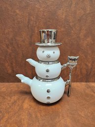 Snowman Stackable Tea Serving Set