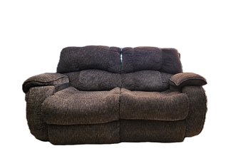 Power Recliner Grey Fabric Love Seat