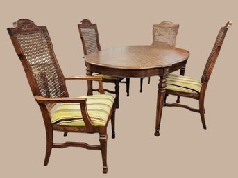 MCM Keller Corp. Dining Room Table Rattan Chairs