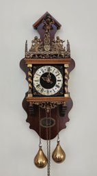 20th Century Dutch Wuba Warmink Zaanse Zaandam Wall Ball Weight Pendulum Clock