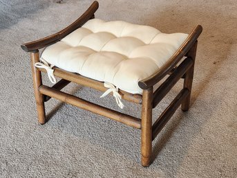 Rattan Chinese Ming Style Footstool Or Ottoman ~