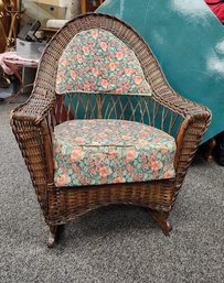 Vintage Wicker Rocking Chair