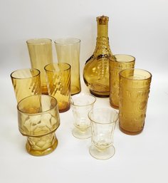 Vintage Yellow Glass Lot