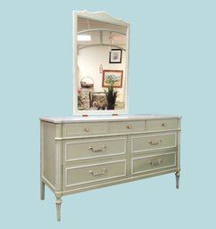 MCM Thomasville Green Dresser W/mirror