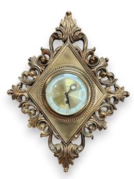 MCM Baroque Gold Tone Syroco Wall Clock