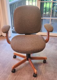 Comfortable Wooden Arm Desk Office Chair ~ Recent.