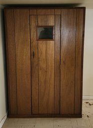 Custom Built Stand Alone Wood Paneled Electric Sauna Cabinet ~ Not Tested, 1970s