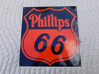 Phillips 66 Porcelain Coat Heavy Steel Sign