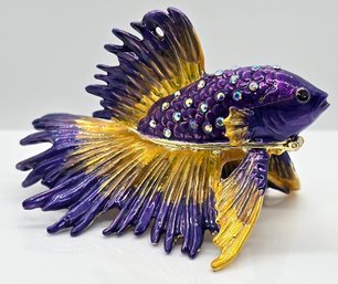 Bettafish Jeweled & Enameled Trinket Box