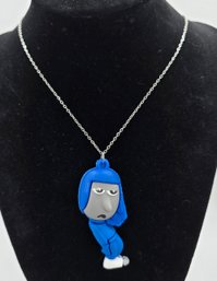 Ennui Character Pendant Necklace With 20 Inch Stainless Steel Chain