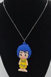 Joy Character Pendant Necklace With Stainless Steel Chain