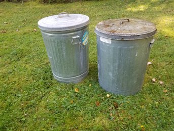 Metal Garbage Cans Used