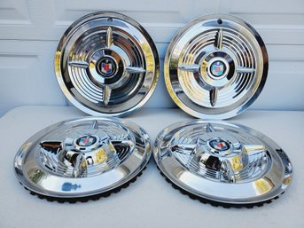 Set Of Four Reproduction 1956 Mercury Montclair Chrome Plated Hub Caps