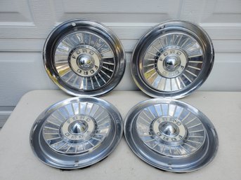 Four Vintage OEM 1957 1958 1959 Ford Fairlane Hubcaps