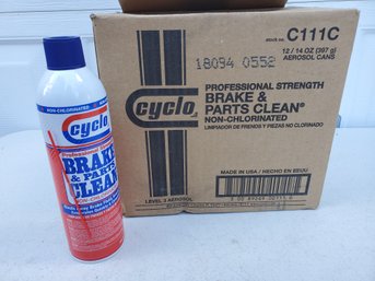 New Case 12 Aerosol Cans Cyclo Professional Strength Brake & Part Clean