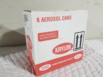 Krylon Gloss Black Spray Paint 6 Cans New