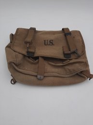 Dated 1944 World War 2 APC U.s. Army Canvas Musette Messenger's Bag