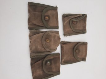 Lot Of 5 Vintage US Military First Aid Or Compass Pouch