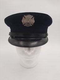 Vintage Fireman's Hat With Badge