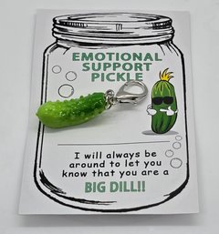 Emotional Support Pickle Keychain