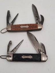 Pair Of Vintage 1950s CAMILLUS And FOREST MASTER Camp Knives