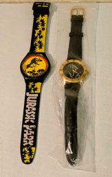 2 Vintage Collectors Watches - Disney Beauty & The Beast / Jurassic Park