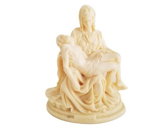 The Madonna Della Pieta Vintage Sculpture By A. Santini - Made In Italy