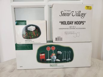 Three Dept 56 Christmas Holiday Miniature Accessories