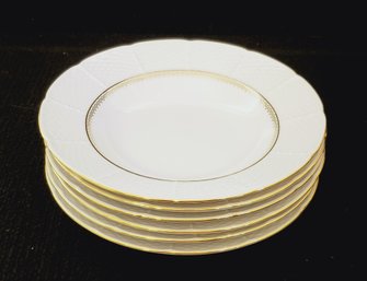 Six Vintage Formalities By Baum Bros. Fine Bohemian Eternity Small Ivory 9' Small Plates