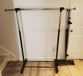 Two Portable Adjustable Clothing Racks - Light Duty