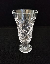 Vintage 1980s Lovely Waterford Crystal KinSale 7' Footed Vase Signed