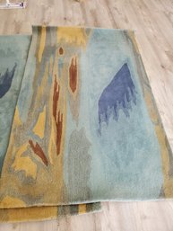 Trans Ocean Liora Manni Tivoli Small Area Rug Hand Tufted 100% Wood Pile - Green Blue Tan-42' X 66'