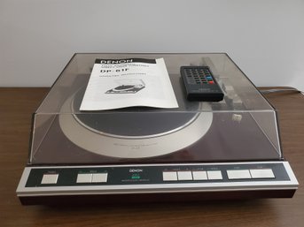 Vintage DENON DP-61F Fully Automatic Direct Drive Turntable Wint Remote & Instructions