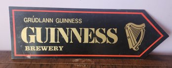 Vintage Plastic Authentic Grudlann Guinness ~ Guinness Brewery Window Street Sign ~ 18.5 X 6