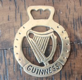 Vintage Brass Guinness Beer Horse Medallion ~ Wall Hanging 3.5 X 3 Inches