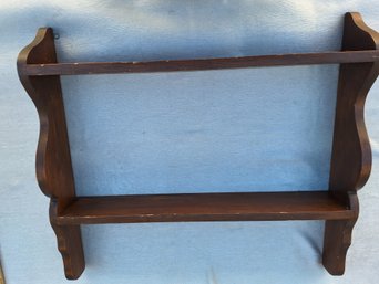 VINTAGE MAHOGANY WALL SHELF 28'