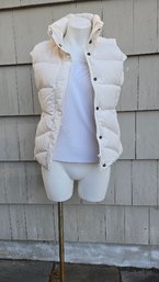 J. Crew Down Vest With Serpa Lining In Winter White - Size XS - NEW Condition!