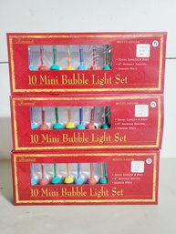 Foremost Model 8440 Mini Multi Color Bubble Light Set - Holiday Christmas Lights - New In Boxes