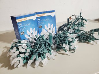 Sylvannia LED C6 Clear Six Strands Holiday Christmas Lights - 2 Boxes New