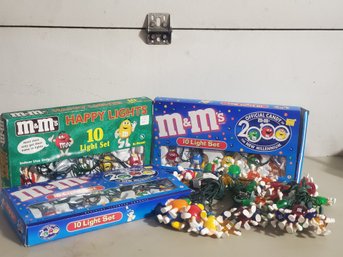 Adorable M&M's Novelty Holiday Christmas Light Strands - 5 Sets