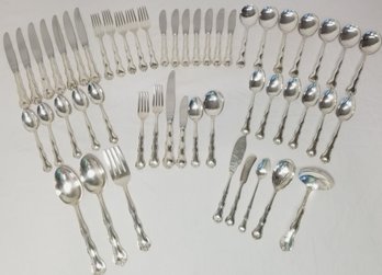 1951 Vintage Gorham Rondo Sterling Silver Flatware Silverware Set - Incomplete 51 Pieces