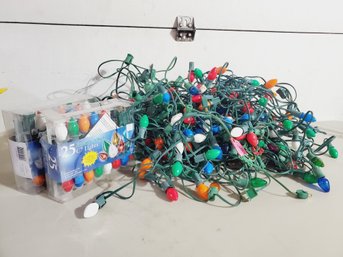 Lot Colored C7 Christmas Holiday Lights - Several New Boxes